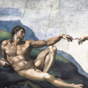 Michelangelo 1508-1512 Aatamin luominen
