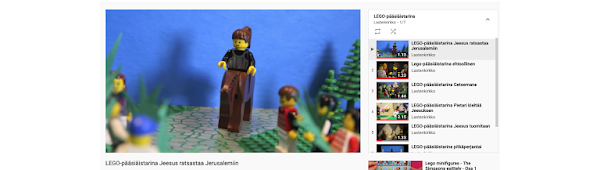 Pääsiäisen tapahtumat: lego-videot ja niihin tehtävät (alakoulu + yläkoulu)